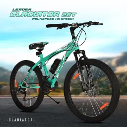 Gladiator Multi Speed (21 Speed) Cycle with Front Suspension and Disc Brake 26 T (inch) Hybrid Cycle/City Bike-10