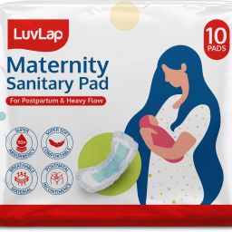 Extra Absorbent Maternity Pads, Pack of 10 Pads, 0-2 Weeks Post-Birth Sanitary Pad-image-1