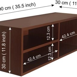 cutekitchen Engineered Wood Open Book Shelf image 4
