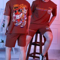 pockman Tshirt Regular Shorts Co-ords Set-picture-29