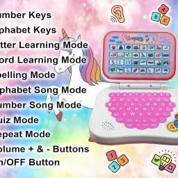 kmc kidoz New Play & Learn Educational Learning Laptop Toy image 2