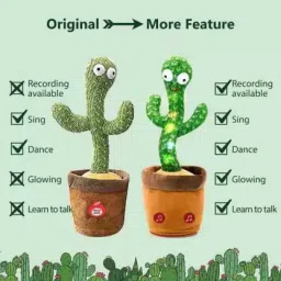 libra Cactus Toy for Babies, Singing Cactus Toy with LED Light, Repeating Cactus Toy That Repeats What You Say image 3