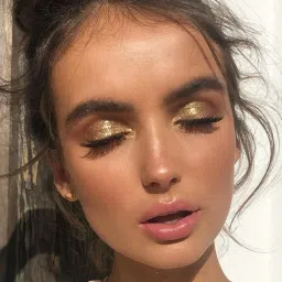 yuency 3D Finish Multi Purpose light Gold shimmery glitter image 4
