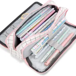 Pencil Pouch Aesthetic Pencil Case Large Capacity Pencil Pouch for Boys Girls College High School Supplies Cute Pen Pouch Korean Bag Stationery Bag Art Canvas Pencil Box-22