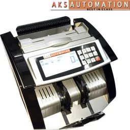 AKS AUTOMATION OLC PRIME LCD Cash Counter with Counterfeit Detection Note Counting Machine image 2
