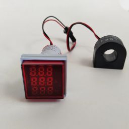 electrolight RED AC 60-500V 0-100A 20-75Hz LED Digital AC Voltmeter Ammeter Signal Lights 220V Voltage Current Hz Meter Volt Amp Tester Detector Voltmeter image 3