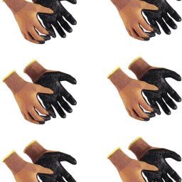 Heavy Duty Nitrile Anti Cut Resistant Safety Gloves for Gardening, Sports 6 Pair Golf Gloves-image-88
