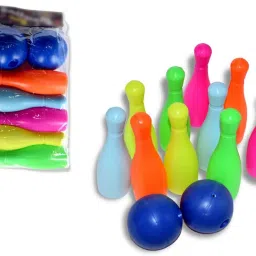 tirth Bowling Toy Set with 10 Bottles and 2 Balls Game image 3