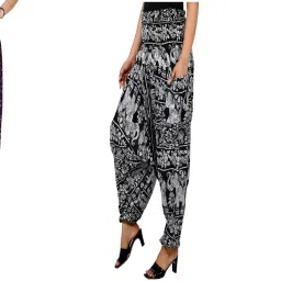 Printed Rayon Women Harem Pants-image-96