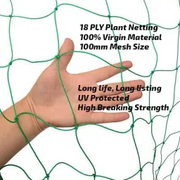 world net enterprise Plant Support Net and Gardening Netting Green Colour 5Feet x 15 Feet Hiking Net image 2