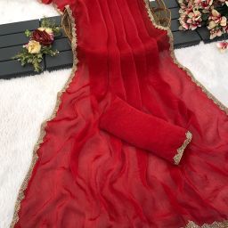 Solid/Plain, Embellished Daily Wear Pure Silk, Jimmy choo Saree-image-32
