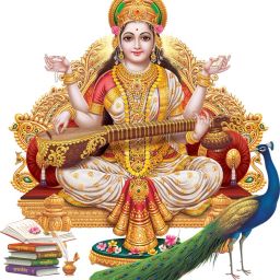 40 cm Saraswati Mata Modern Art 139 Self Adhesive Sticker-image-30