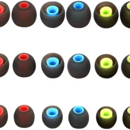 KAELAN 18 Pcs (9 Pair) Blue Green Red Earbuds Silicone Replacement Ear Tips In The Ear In The Ear Headphone Cushion-image-5