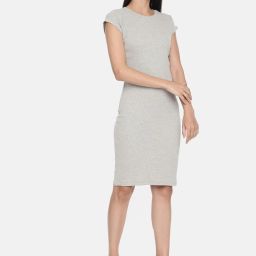 Women Sheath Grey Above Knee/Mid Thigh Length Dress-image-59