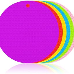 Silicone Hot Mat Random Set of 6 Matte Trivet-1