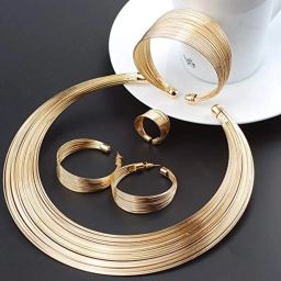 Alloy Gold-plated Gold Jewel Set-image-98