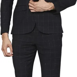 Men 2PC NOTCH BASIC- NEO Checkered Suit-3