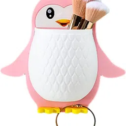 Toothbrush Holder Penguin Wall Mounted for Makeup Tools, Pens, Kitchen Plastic Wall Shelf-image-13