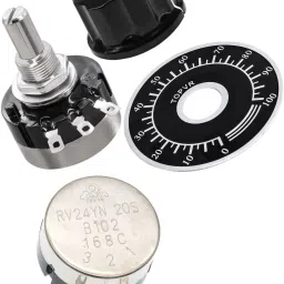 B102 1K Ohm of RV24YN20S Potentiometer, Dial plate & A-03 knob Rotary Potentiometer-picture-13