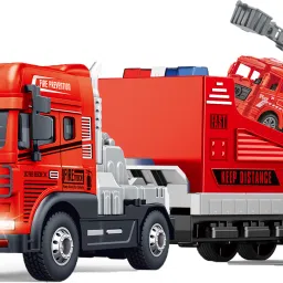 1:24 Scale Metal Head Fire Truck, Building Vehicle truck(Fire Truck Model 1)-27