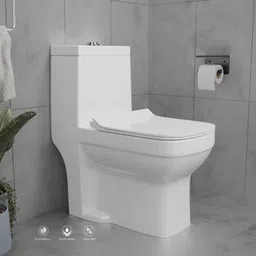 belluxury S-trap 11105- Spenta CERAMIC FLOOR MOUNT ONE PIECE WESTERN TOILET Western Commode-picture-21