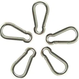 3.5" Metal Spring Snap Hook Carabiner {Pack of 5} Locking Carabiner-image-81