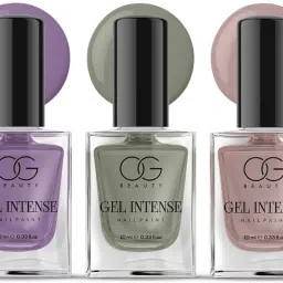 Gel Intense Nail Paint Set of 5 | Vegan, Quick-Dry Formula | 10ml Each Multicolor-3