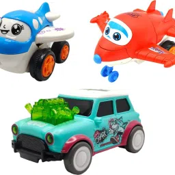 Unbreakable Four-Wheel Drive Friction Powered Diecast Toy Set-D57-4