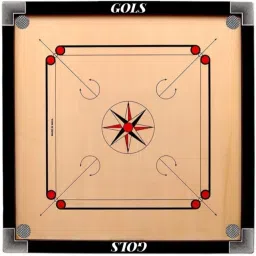 Smooth & Shiny Glossy Small Size 20X20Inch with 1set coins,striker & powder 10 cm Carrom Board-15