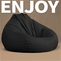giglick 4XL Faux Leather Bean Bag Filled with Beans | Ready To Use Teardrop Bean Bag With Bean Filling image 2