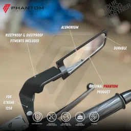 phantom Manual Rear View Mirror For Hero Universal For Bike image 2