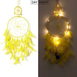 duli Dream Catcher with Lights Wall Hanging for Festive Decor & Diwali Gifting Feather Dream Catcher-picture-20