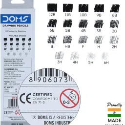 doms Drawing & Sketching Graphite Pencil | Hexagonal Shape, Dark & Neat Drawing Pencil image 5