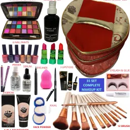 makeup vanity box with makeup kit 35 set-25