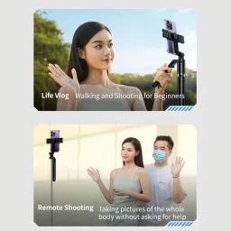 fire turtle 3-in-1 Bluetooth Selfie Stick with Tripod Stand Extendable & Versatile Tripod image 4