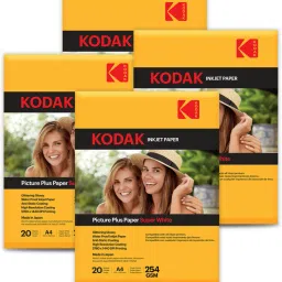 254 GSM 80 Sheet RC(ResinCoated) HighGlossy Picture Plus Super White Waterproof unruled A4 (210x297mm) Inkjet 254 gsm Photo Paper-image-47