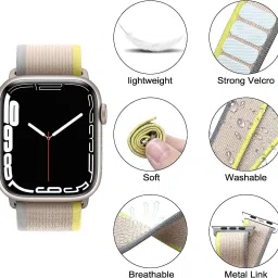 Like Star Trail Loop Strap Compatible with Apple Watch Strap Ultra 42/44/45/49mm, Nylon Weave Sport Loop Adjustable Strap for iWatch Ultra Series 8/7/6/5/4/3/2/1SE Smart Watch Strap image 3