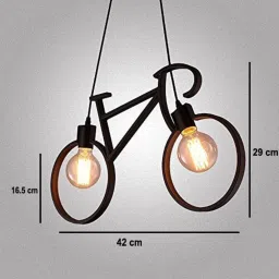 roshni & light Unique Design Ceiling Light Bicycle Shape Ceiling Light Ceiling Lamp image 3