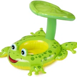 Sitting Rider Sunshade Frog Swim Ring Pool for Boys Girls Inflatable Swimming Safety Tube-27