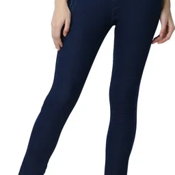 3butterflies Women Skinny High Rise Dark Blue Jeans-picture-47