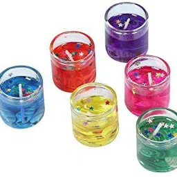 Jelly Gel Candles for-Set of 6 (Medium Size Candle-image-47