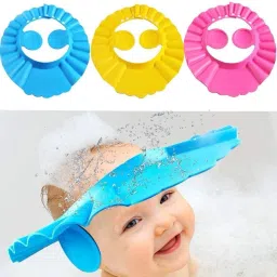 Baby Shampoo Shower Protection Bath Cap Adjustable Visor Hat,Baby,Kids-picture-5
