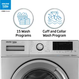 voltas beko by a tata product 6.5 kg Steam Wash, Invertor Motor and Hygiene+ Fully Automatic Front Load with In-built Heater Grey image 4
