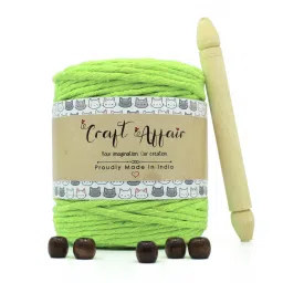 | Single Strand Cotton Macrame Cord (100 M, 3mm) | Craft, DIY - Apple Green Apple Green-2