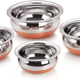 Pack of 4 Stainless Steel Dinner Set-image-58