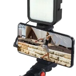 Exxelo Mobile Vlogging Kit with Microphone Tripod Stand and 36 LED Light Tripod Kit-image-15