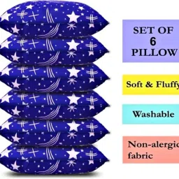LUXURY Polyester Fibre Solid Sleeping Pillow Pack of 6-picture-23