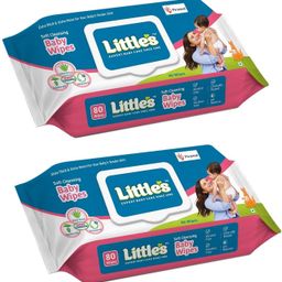 Soft Cleansing Baby Wipes with Lid | 80 Wipes x Pack of 2-image-96