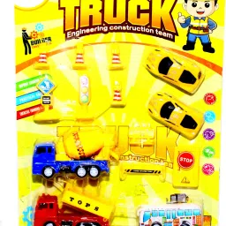 Engineering Construction Team Set in Cement Mixture Dump Truck Bus Pretend Play-10