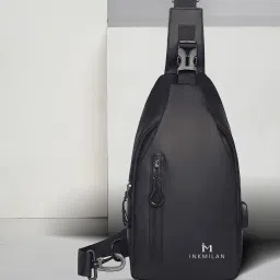 Black Men & Women Sling Bag Lightweight Nylon Chest bag sling for travel bag mens and women-image-72